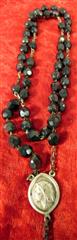 LOT OF TEN VINTAGE ROSARY AND PRAYER BEADS WITH CARRYING CASE